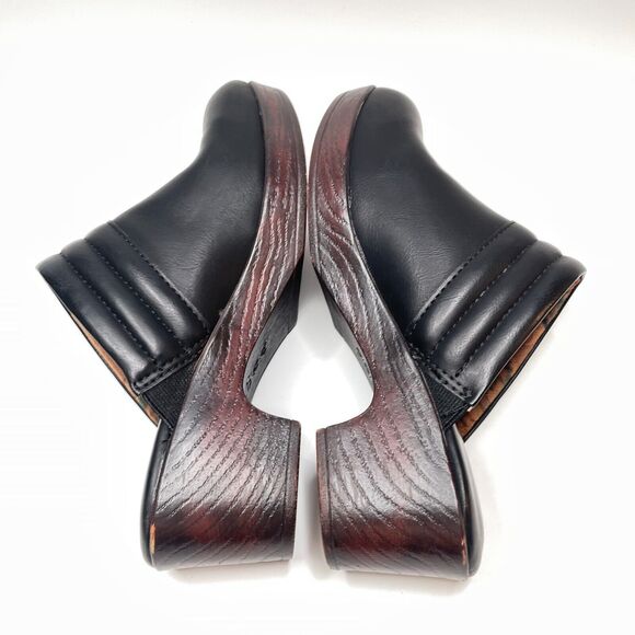 B.O.C. Polly Black Faux Leather Comfy Mule Style Clogs Womens Size 8 - Picture 5 of 8